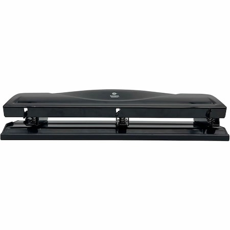 Business Source Nonadjustable 3-Hole Punch, 10 Sheet Capacity, Black BSN65655